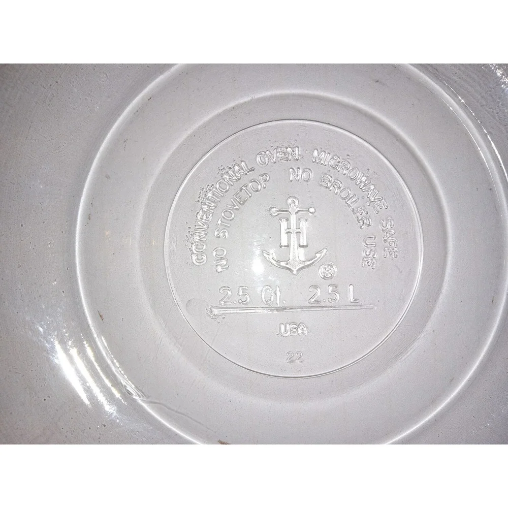 Vintage Anchor Hocking Clear Glass Mixing Bowls Set 1.5qt 2.5qt USA